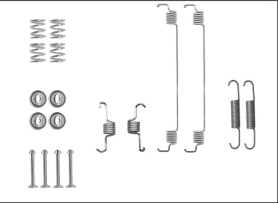 HELLA PAGID Piederumu komplekts, Bremžu loki 8DZ 355 206-051